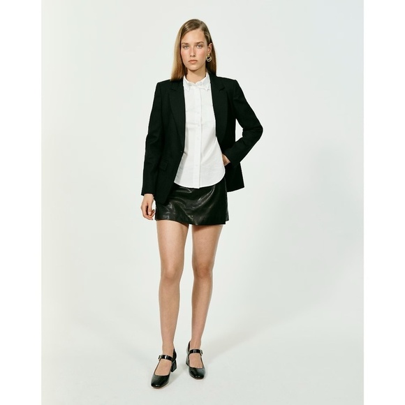 NWT!! J. CREW Helena Blazer Wool Blend Flannel Solid Black Size 2P 2 Petite - Picture 5 of 16